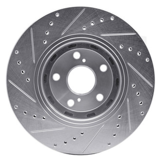 R1 Concepts® - eLINE™ Drilled and Slotted 1-Piece Front Passenger Side Brake Rotor
