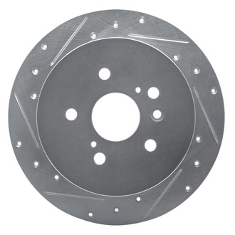 R1 Concepts® - eLINE™ Drilled and Slotted 1-Piece Rear Driver Side Brake Rotor