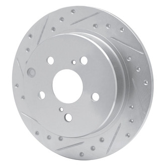 R1 Concepts® - eLINE™ Drilled and Slotted 1-Piece Rear Driver Side Brake Rotor