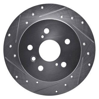 R1 Concepts® - eLINE™ Drilled and Slotted 1-Piece Rear Driver Side Brake Rotor