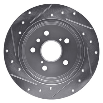 R1 Concepts® - eLINE™ Drilled and Slotted 1-Piece Rear Passenger Side Brake Rotor