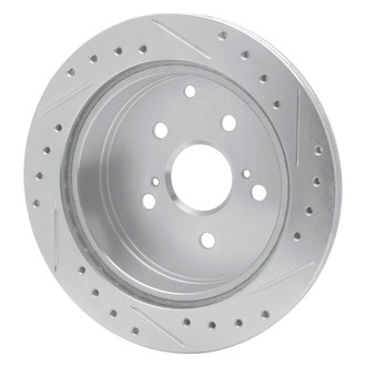 R1 Concepts® - eLINE™ Drilled and Slotted 1-Piece Rear Driver Side Brake Rotor