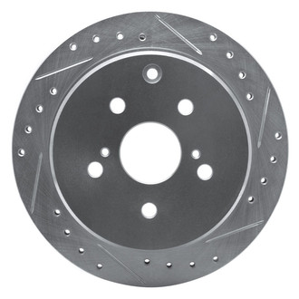 R1 Concepts® - eLINE™ Drilled and Slotted 1-Piece Rear Passenger Side Brake Rotor