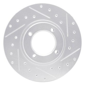 R1 Concepts® - eLINE™ Drilled and Slotted 1-Piece Front Passenger Side Brake Rotor