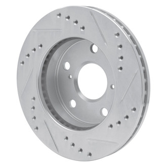 R1 Concepts® - eLINE™ Drilled and Slotted 1-Piece Front Driver Side Brake Rotor