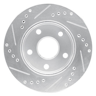 R1 Concepts® - eLINE™ Drilled and Slotted 1-Piece Front Passenger Side Brake Rotor