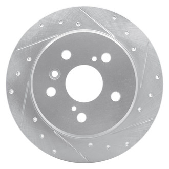 R1 Concepts® - eLINE™ Drilled and Slotted 1-Piece Rear Passenger Side Brake Rotor