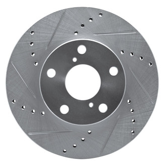 R1 Concepts® - eLINE™ Drilled and Slotted 1-Piece Front Driver Side Brake Rotor