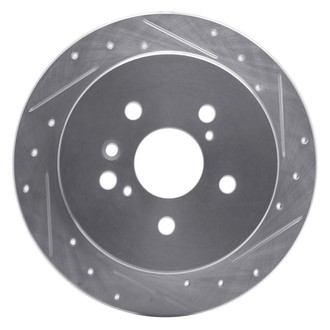 R1 Concepts® - eLINE™ Drilled and Slotted 1-Piece Rear Passenger Side Brake Rotor