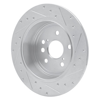 R1 Concepts® - eLINE™ Drilled and Slotted 1-Piece Rear Driver Side Brake Rotor