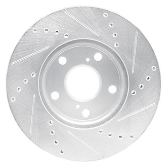 R1 Concepts® - eLINE™ Drilled and Slotted 1-Piece Front Driver Side Brake Rotor