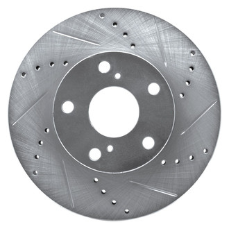R1 Concepts® - eLINE™ Drilled and Slotted 1-Piece Front Passenger Side Brake Rotor