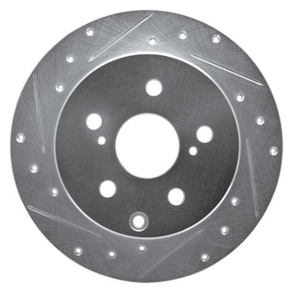R1 Concepts® - eLINE™ Drilled and Slotted 1-Piece Rear Driver Side Brake Rotor