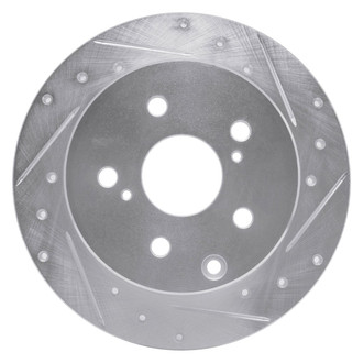 R1 Concepts® - eLINE™ Drilled and Slotted 1-Piece Rear Passenger Side Brake Rotor