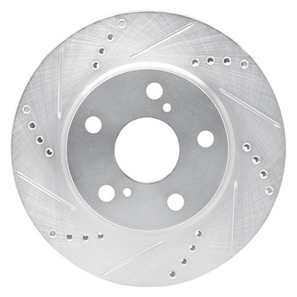 R1 Concepts® - eLINE™ Drilled and Slotted 1-Piece Front Driver Side Brake Rotor