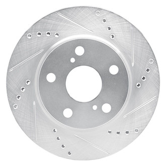 R1 Concepts® - eLINE™ Drilled and Slotted 1-Piece Front Passenger Side Brake Rotor
