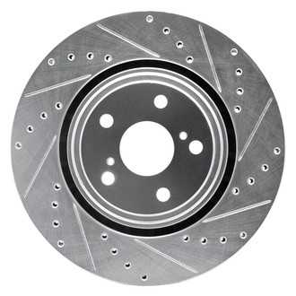 R1 Concepts® - eLINE™ Drilled and Slotted 1-Piece Front Passenger Side Brake Rotor