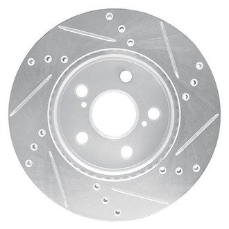 R1 Concepts® - eLINE™ Drilled and Slotted 1-Piece Front Driver Side Brake Rotor