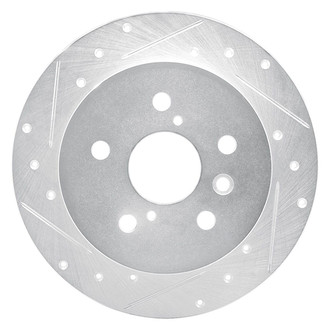 R1 Concepts® - eLINE™ Drilled and Slotted 1-Piece Rear Driver Side Brake Rotor