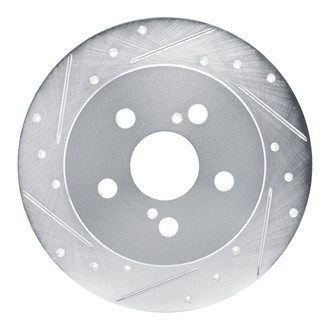R1 Concepts® - eLINE™ Drilled and Slotted 1-Piece Rear Driver Side Brake Rotor