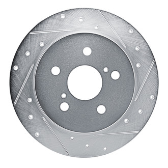 R1 Concepts® - eLINE™ Drilled and Slotted 1-Piece Rear Passenger Side Brake Rotor