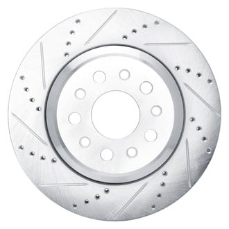 R1 Concepts® - eLINE™ Drilled and Slotted 1-Piece Rear Driver Side Brake Rotor
