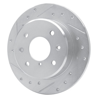 R1 Concepts® - eLINE™ Drilled and Slotted 1-Piece Rear Driver Side Brake Rotor
