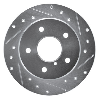 R1 Concepts® - eLINE™ Drilled and Slotted 1-Piece Rear Passenger Side Brake Rotor