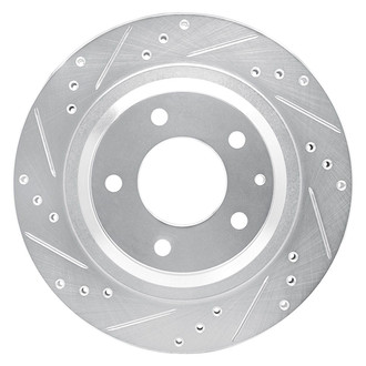 R1 Concepts® - eLINE™ Drilled and Slotted 1-Piece Rear Driver Side Brake Rotor