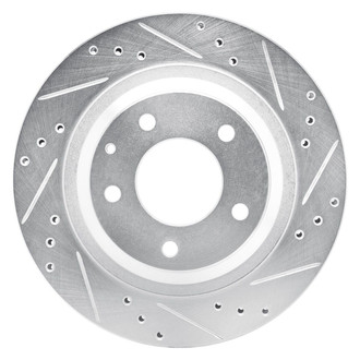 R1 Concepts® - eLINE™ Drilled and Slotted 1-Piece Rear Passenger Side Brake Rotor