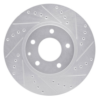 R1 Concepts® - eLINE™ Drilled and Slotted 1-Piece Front Passenger Side Brake Rotor