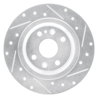 R1 Concepts® - eLINE™ Drilled and Slotted 1-Piece Rear Passenger Side Brake Rotor