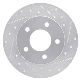 R1 Concepts® - eLINE™ Drilled and Slotted 1-Piece Rear Passenger Side Brake Rotor