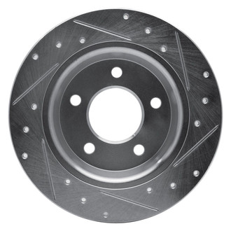 R1 Concepts® - eLINE™ Drilled and Slotted 1-Piece Rear Driver Side Brake Rotor