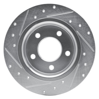 R1 Concepts® - eLINE™ Drilled and Slotted 1-Piece Rear Passenger Side Brake Rotor