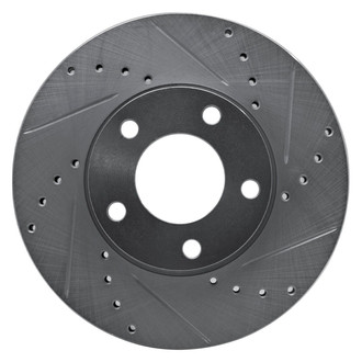 R1 Concepts® - eLINE™ Drilled and Slotted 1-Piece Front Passenger Side Brake Rotor