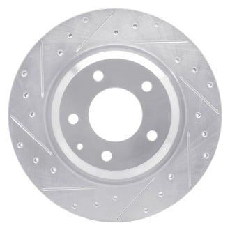 R1 Concepts® - eLINE™ Drilled and Slotted 1-Piece Rear Driver Side Brake Rotor