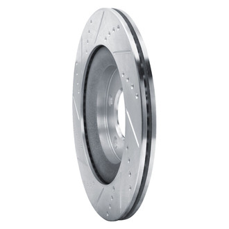 R1 Concepts® - eLINE™ Drilled and Slotted 1-Piece Rear Passenger Side Brake Rotor