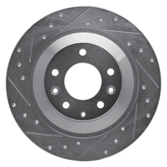 R1 Concepts® - eLINE™ Drilled and Slotted 1-Piece Rear Driver Side Brake Rotor