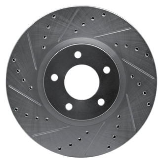 R1 Concepts® - eLINE™ Drilled and Slotted 1-Piece Front Driver Side Brake Rotor