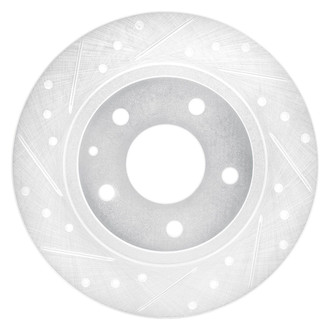 R1 Concepts® - eLINE™ Drilled and Slotted 1-Piece Rear Driver Side Brake Rotor