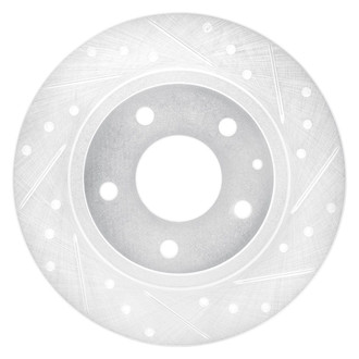 R1 Concepts® - eLINE™ Drilled and Slotted 1-Piece Rear Passenger Side Brake Rotor