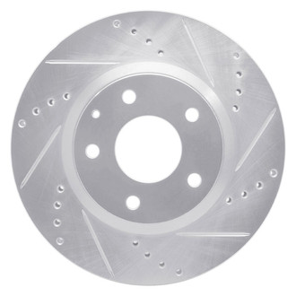 R1 Concepts® - eLINE™ Drilled and Slotted 1-Piece Front Passenger Side Brake Rotor