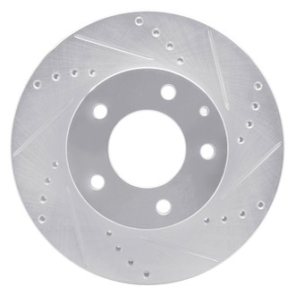 R1 Concepts® - eLINE™ Drilled and Slotted 1-Piece Front Passenger Side Brake Rotor