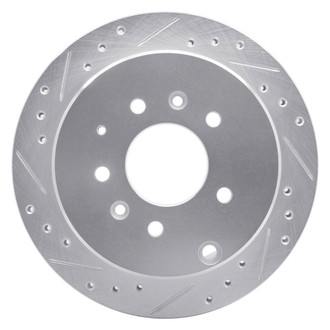 R1 Concepts® - eLINE™ Drilled and Slotted 1-Piece Rear Driver Side Brake Rotor