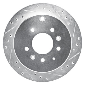 R1 Concepts® - eLINE™ Drilled and Slotted 1-Piece Rear Passenger Side Brake Rotor
