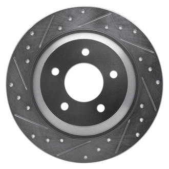 R1 Concepts® - eLINE™ Drilled and Slotted 1-Piece Rear Driver Side Brake Rotor