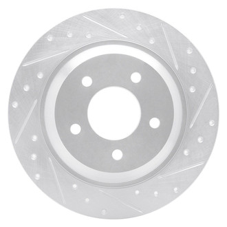R1 Concepts® - eLINE™ Drilled and Slotted 1-Piece Rear Passenger Side Brake Rotor