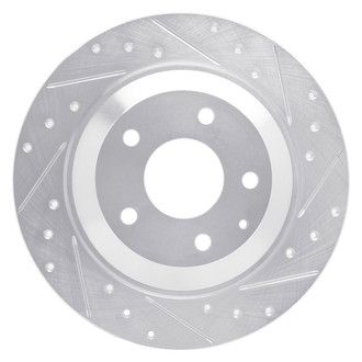 R1 Concepts® - eLINE™ Drilled and Slotted 1-Piece Rear Passenger Side Brake Rotor