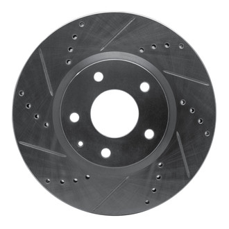 R1 Concepts® - eLINE™ Drilled and Slotted 1-Piece Front Driver Side Brake Rotor